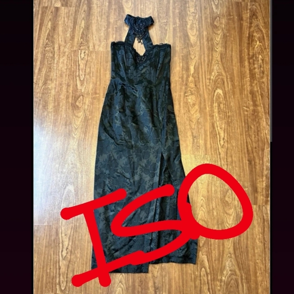 ‼️HUGE ISO Jessica McClintock Black Choker Dress
